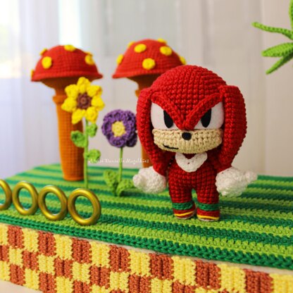 Knuckles the Echidna Amigurumi Crochet Pattern – PDF Digital Download (English)