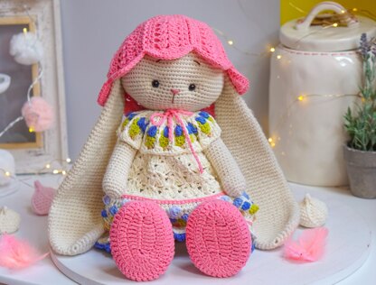 Crochet Doll Clothes Pattern - Outfit SUNFLOWER for large toys