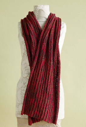 Berry Bright Shawl in Lion Brand Nature's Choice Organic Cotton- L0551