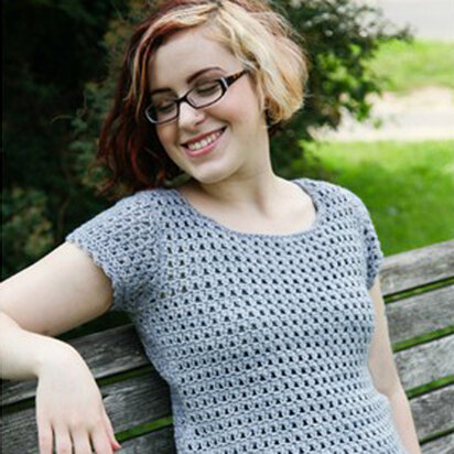 40th Anniversary 11 Cirro Tee - Top Crochet Pattern for Women in Valley Yarns Northfield