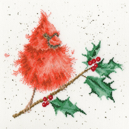 Bothy Threads Festive Feathers Cross Stitch Kit - 26 x 26cm