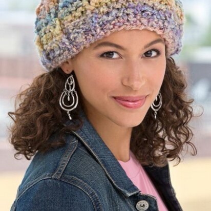 Soft Pastel Knit Hat in Red Heart Stellar - LW3843