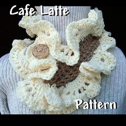 Cafe Latte Ruffled Cowl | Crochet Pattern by Ashton11
