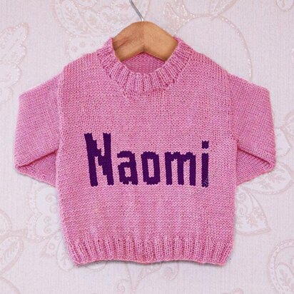 Intarsia - Naomi Moniker Chart - Childrens Sweater