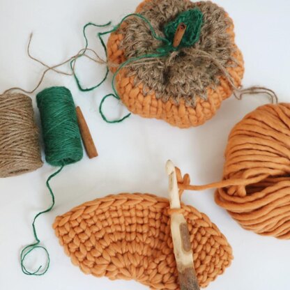 Knit Look Rustic Pumpkin