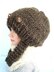 510 KNITTED CHUNKY HAT WITH LONG EAR FLAPS