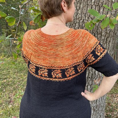 Just Leafy Pullover - knitting pattern