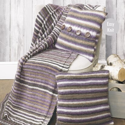 Blanket and Cushion Covers in King Cole Riot Chunky - 4236 - Downloadable PDF