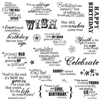 Fiskars Quote Clear Stamps 8"X8" - Make A Wish