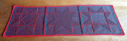 Stars & Stripes Mosaic Crochet Table Runner