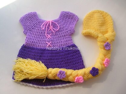 Princess Rapunzel Hat and Dress Outfit