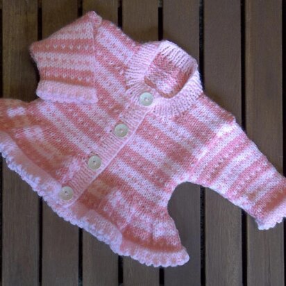 Baby Pink Stripe Cardigan
