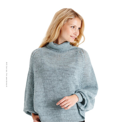 Deep Raglan Sweater in BC Garn Semilla Extra Fino - 2362BC - Downloadable PDF