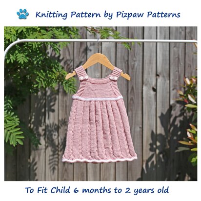 Wavy Edged Dress (47) - knitting pattern