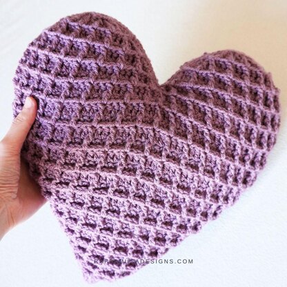 Waffle Heart Pillow