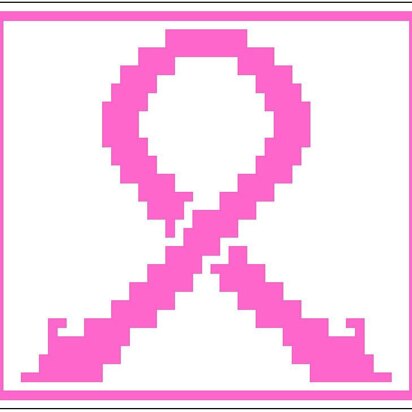 Awareness Ribbon Mosaic Crochet Square