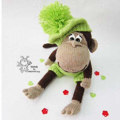 Naughty monkey in a beret