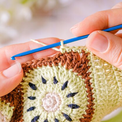 Crochet laptop / iPad / Kindle case "Juicy kiwi"