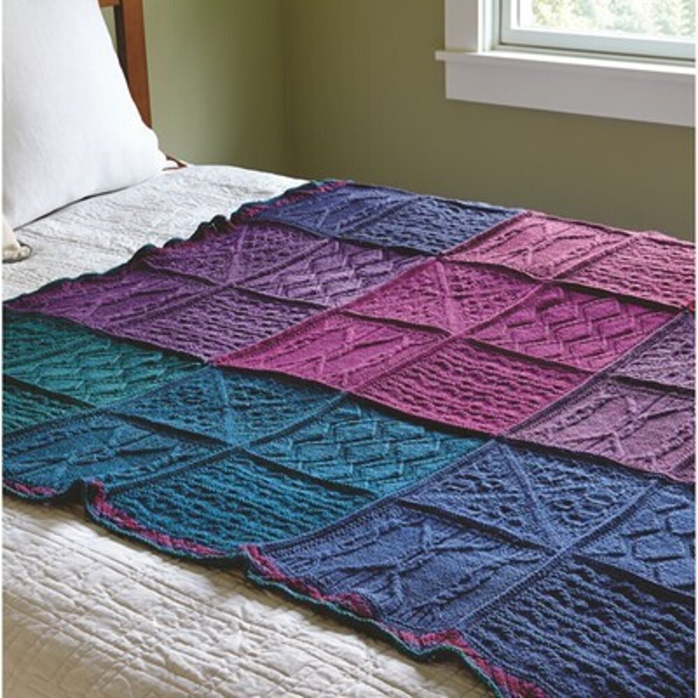 Loom Knit Patchwork Blanket Made of Garter Stitch Squares - Ms Yarn