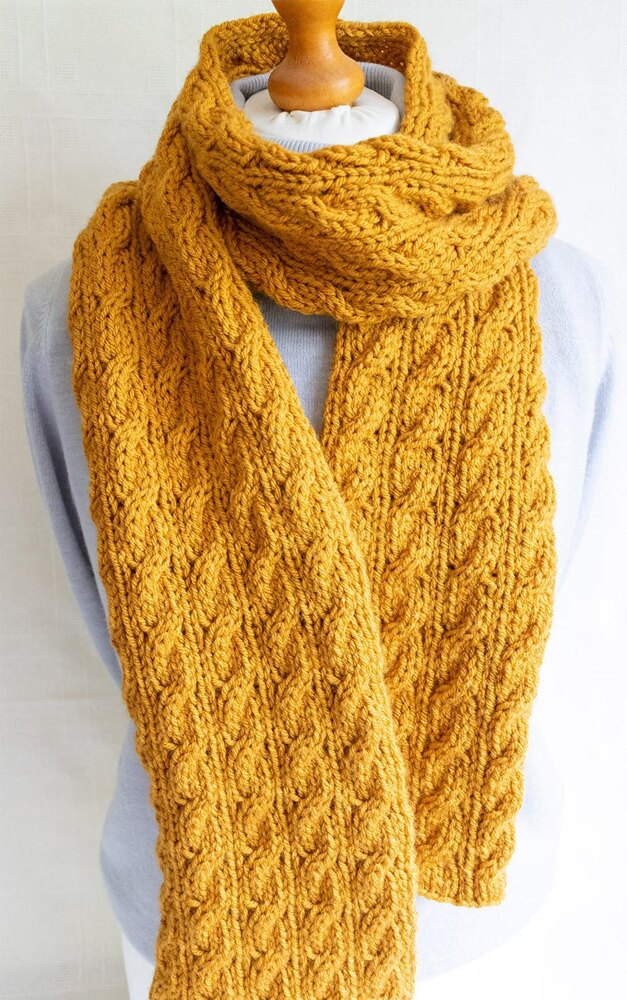 easy cable scarf knitting pattern