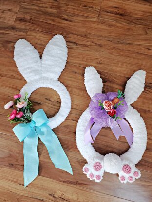 Crochet Bunny Wreath