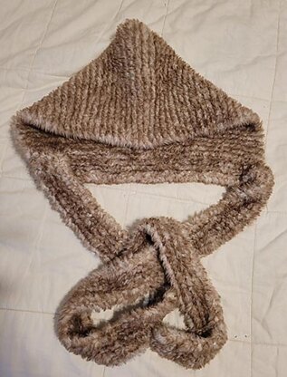 Faux Fur Bonnet with Scarf