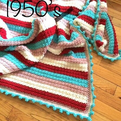 Retro 1950s Style Throw