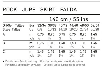 Burda Style Skirts Sewing Pattern B6937 - Paper Pattern, Size 6-28 (32-54)