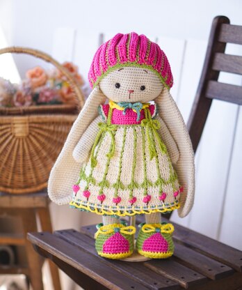 Crochet Toy Clothes Pattern - Outfit "Alice" for large toys