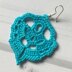 93. Blue openwork earrings