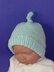 Baby Garter Stitch Topknot Beanie Hat