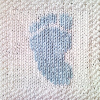 Foot print blanket square