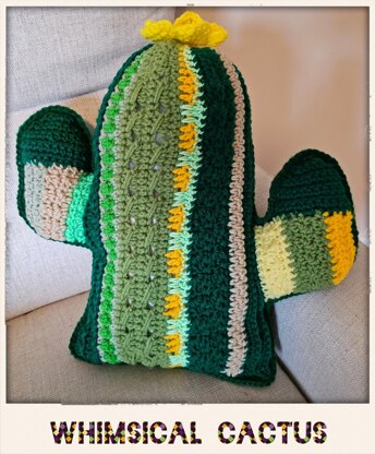 Whimsical Cactus Pillow