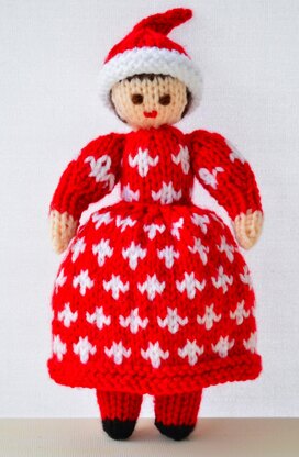 Anneke - Christmas Elf Folk Doll Knitting Pattern