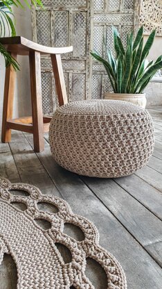 Pouf cover Lacemosaic