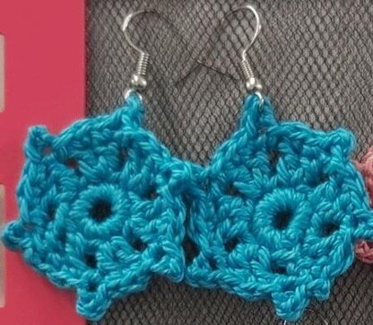 Cotton crochet earrings UK terms