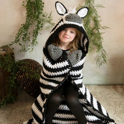 Hooded Zebra Blanket