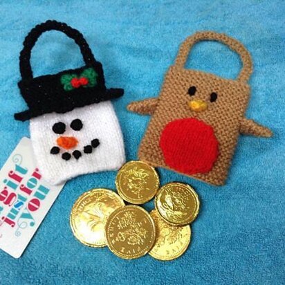 Snowman and Robin Christmas Gift Bags
