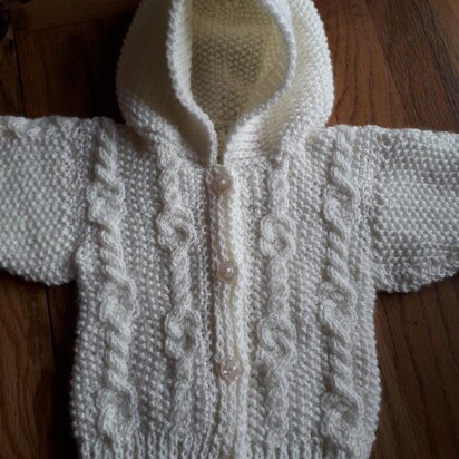 Cable knots baby hoodie