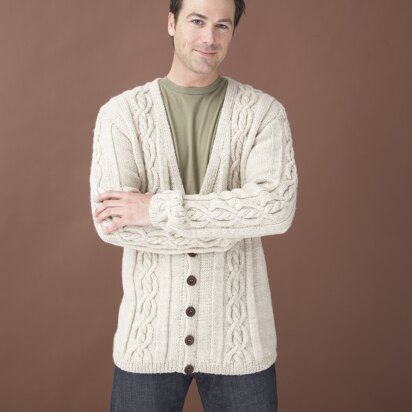 Cardigan  in Lion Brand Wool-Ease - 60687AD