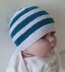 Danny - Babies 4ply striped ridged beanie