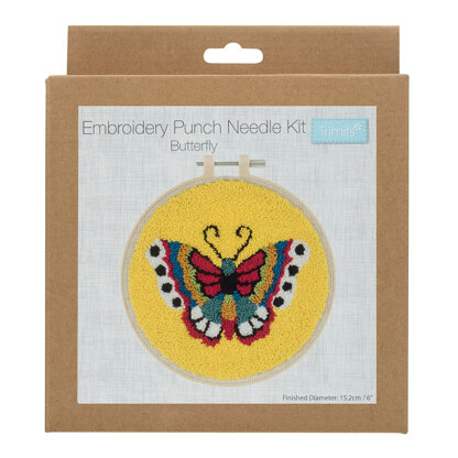 Punch Needle-Set „Schmetterling“ von Trimits – 15 cm
