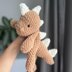 Dinosaur comforter. Dragon snuggler. Cute Amigurumi. Crochet. PDF.