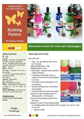 153 Snowman bottle covers for wine and champagne