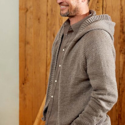 Hooded Cardigan in Premier Yarns Everyday Worsted - Downloadable PDF