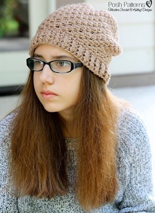 Textured Slouchy Hat Crochet Pattern 382