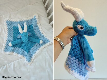 Blizzard The Ice Dragon Baby Lovey Blanket