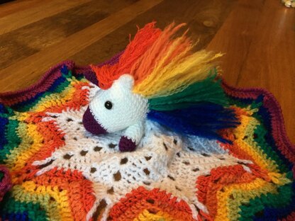 Rainbow Unicorn Security Blanket