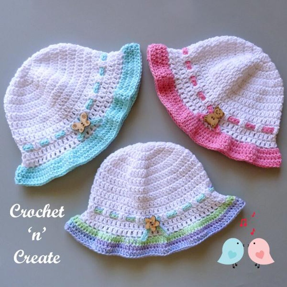 Baby fishing hat crochet sales pattern