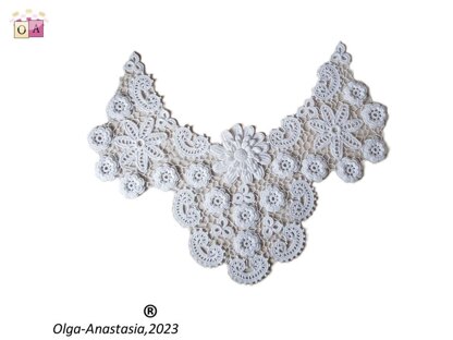 Crochet lace collar "Christmas".